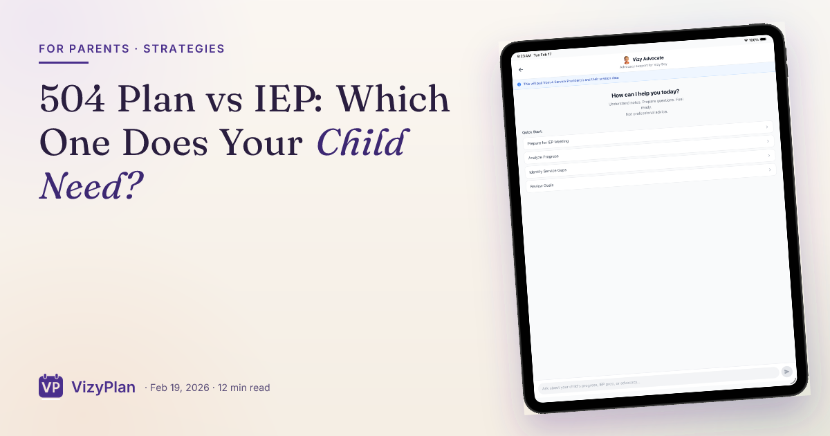 504 Plan vs IEP: Which One Does Your Child Need?