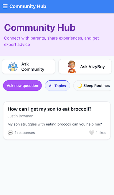 Community support tools for social planning