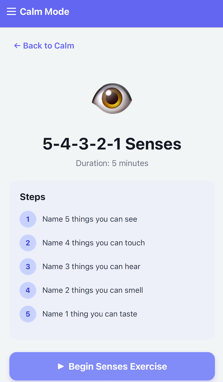 Sensory processing support through daily routines