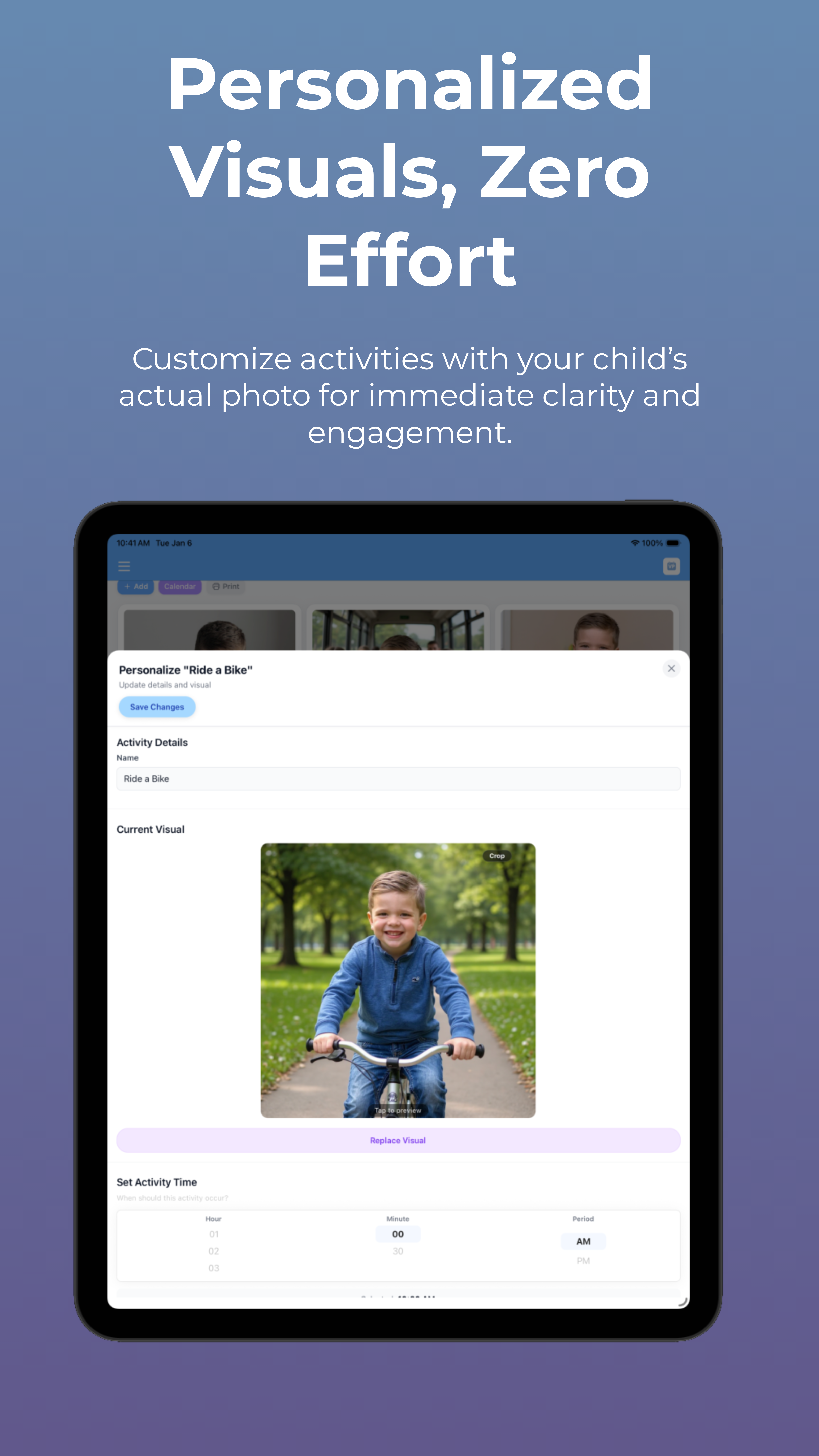 Personalized visual routines for daily hygiene