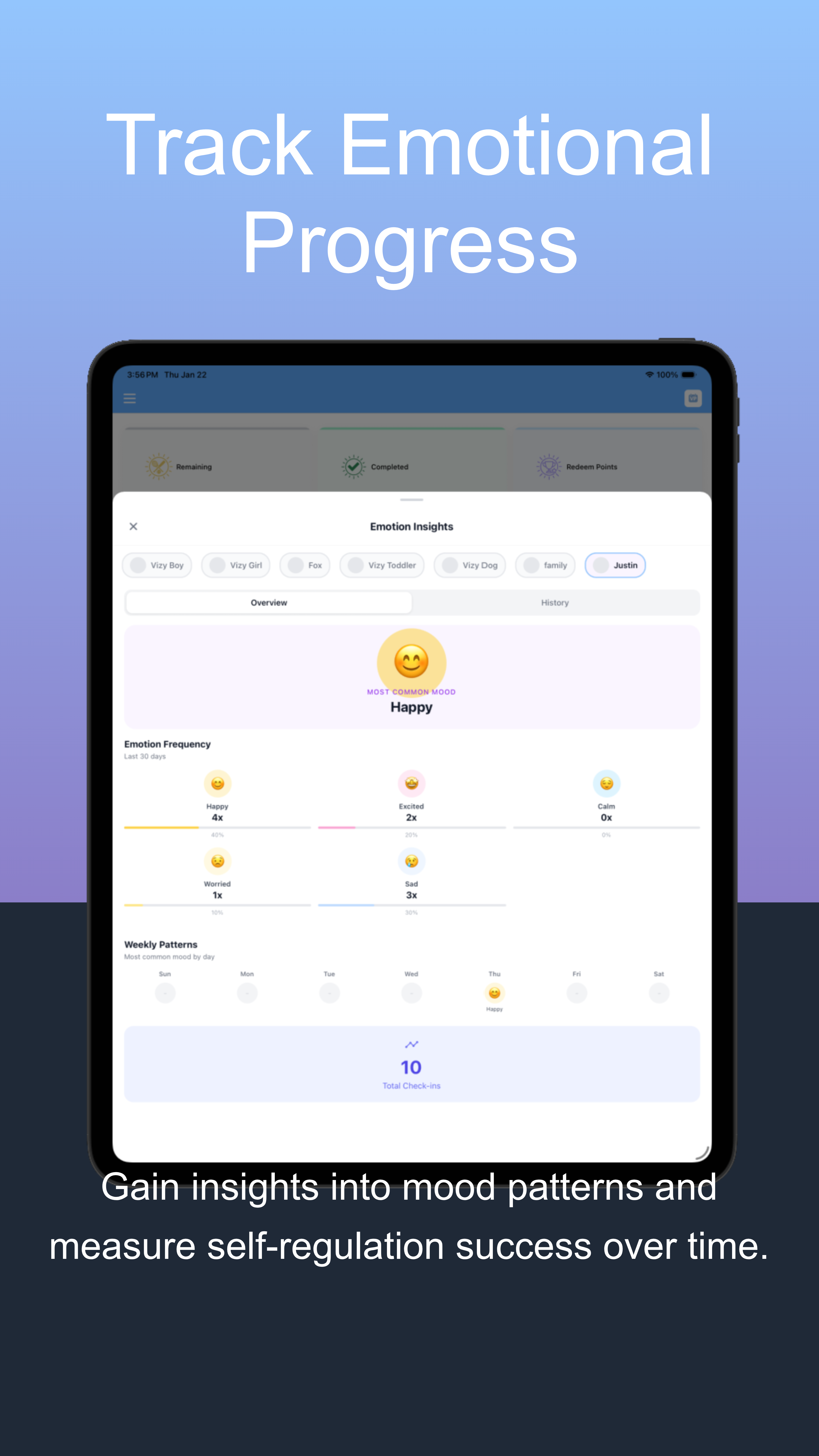 Track emotional progress to manage anxiety