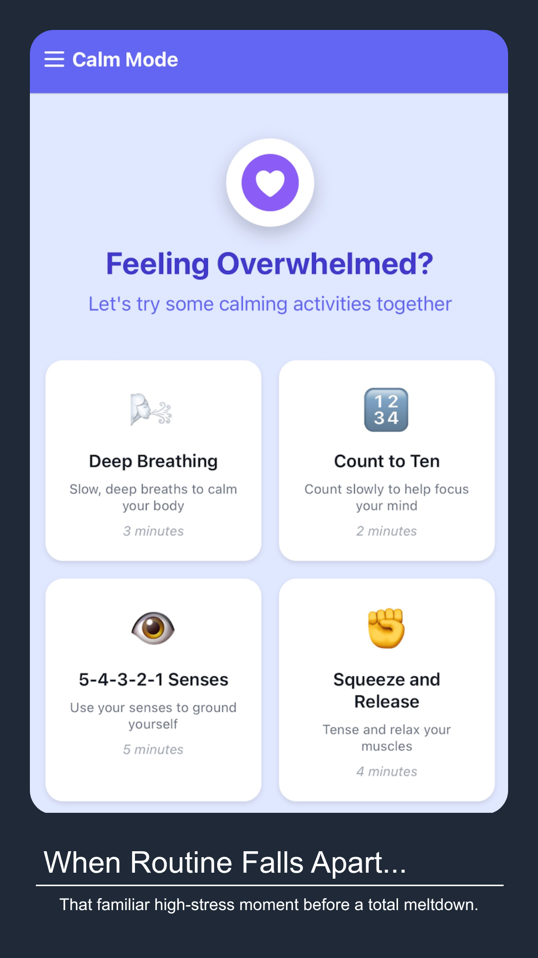When routines fall apart, visual supports bring predictability back
