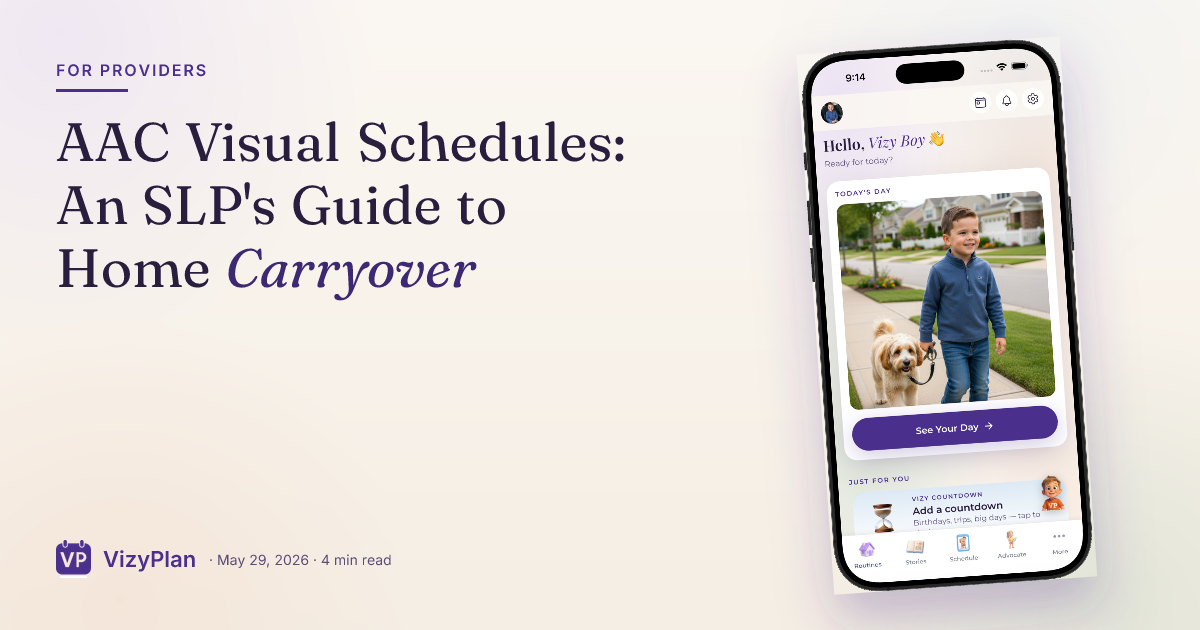 AAC Visual Schedules: An SLP's Guide to Home Carryover