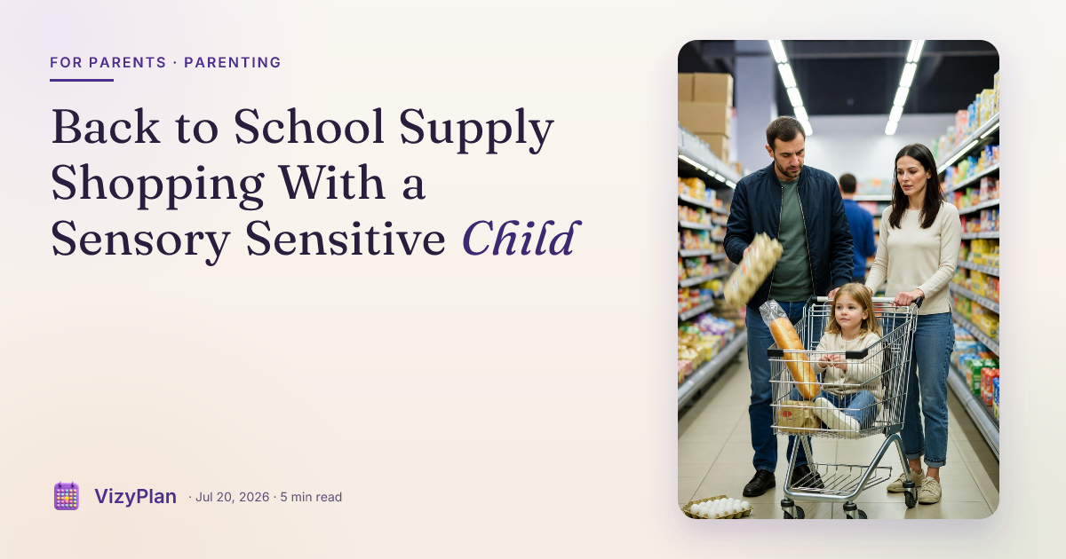 Back to School Supply Shopping With a Sensory Sensitive Child