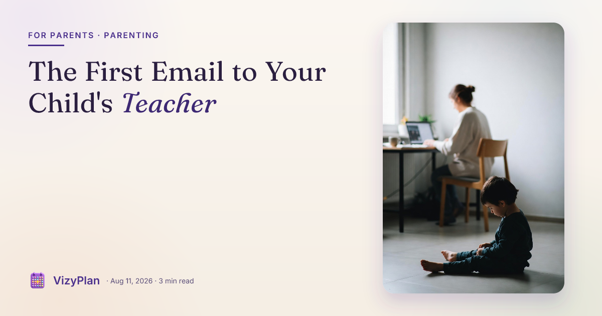 The First Email to Your Child's Teacher
