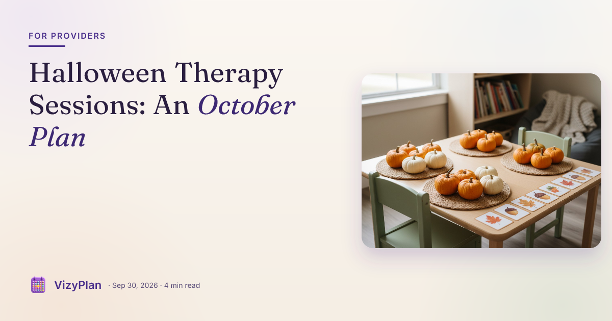 Halloween Therapy Sessions: An October Plan