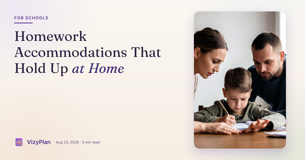 Homework Accommodations That Hold Up at Home