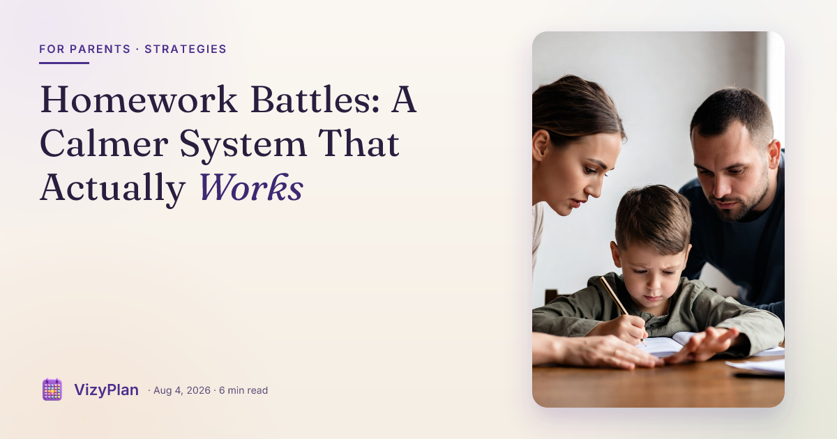 Homework Battles: A Calmer System That Actually Works