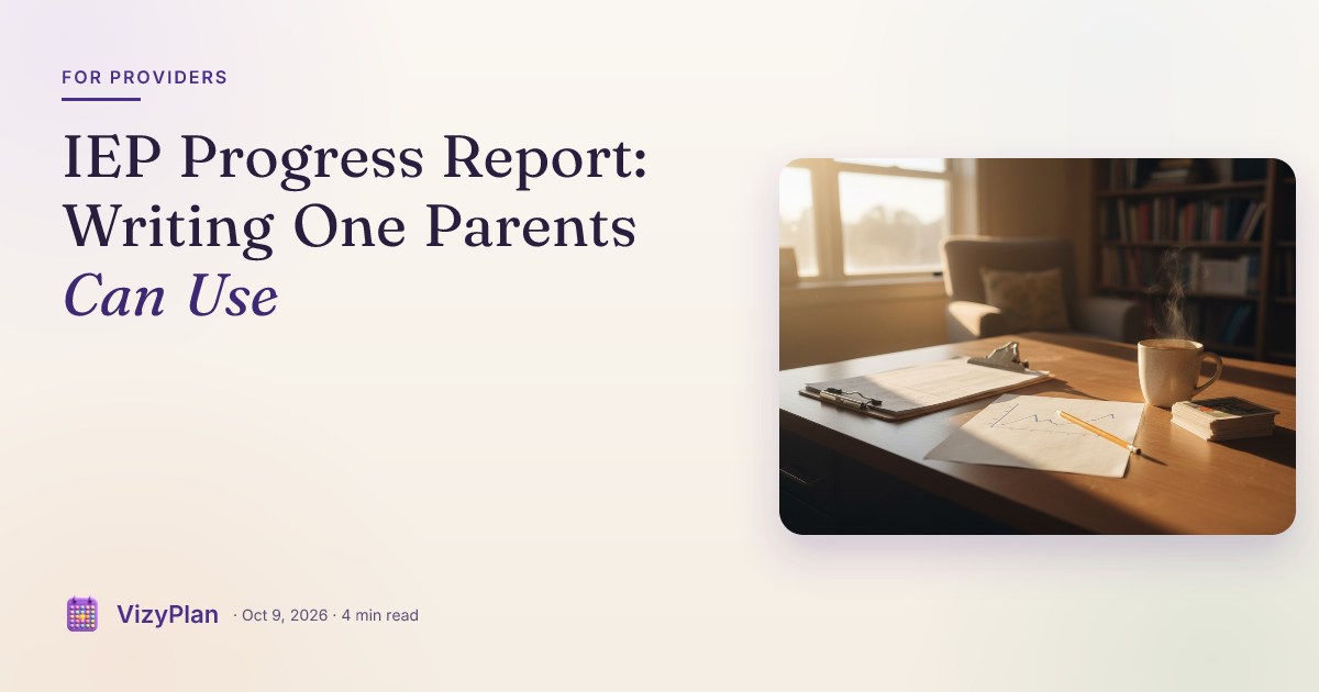 IEP Progress Report: Writing One Parents Can Use