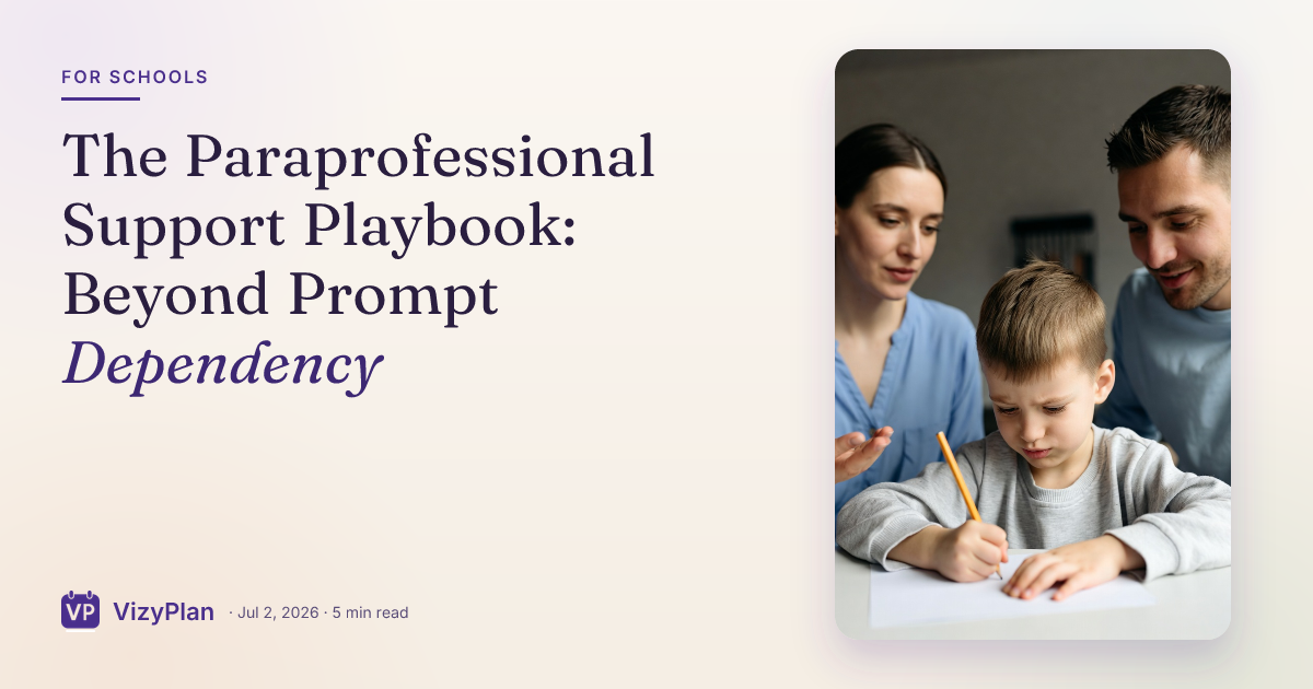 The Paraprofessional Support Playbook: Beyond Prompt Dependency