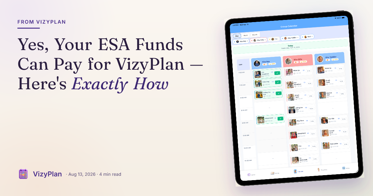Yes, Your ESA Funds Can Pay for VizyPlan — Here's Exactly How