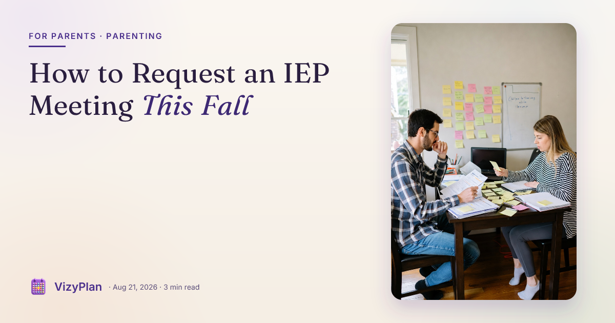 How to Request an IEP Meeting This Fall
