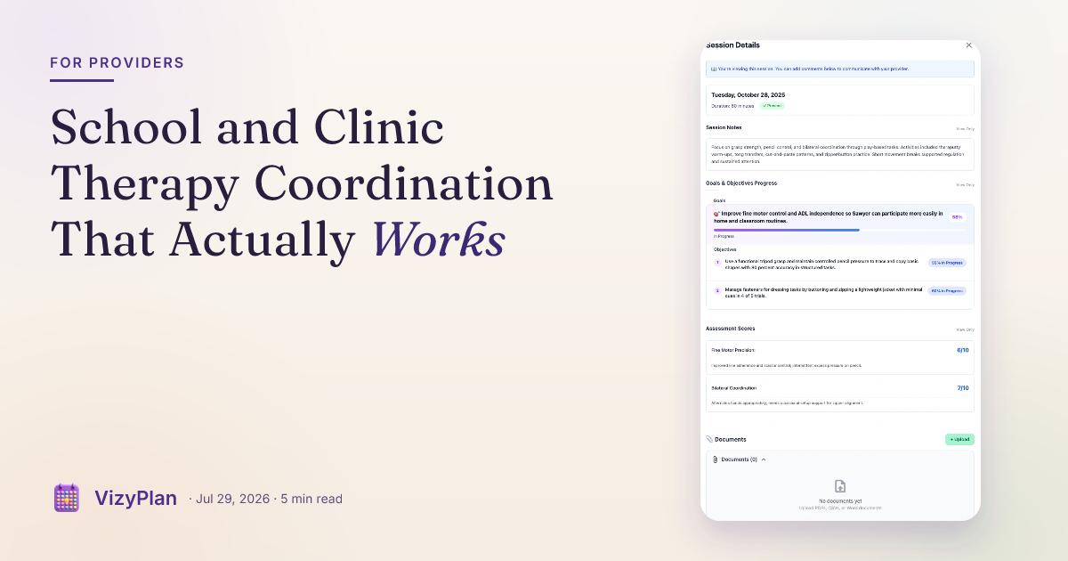 School and Clinic Therapy Coordination That Actually Works