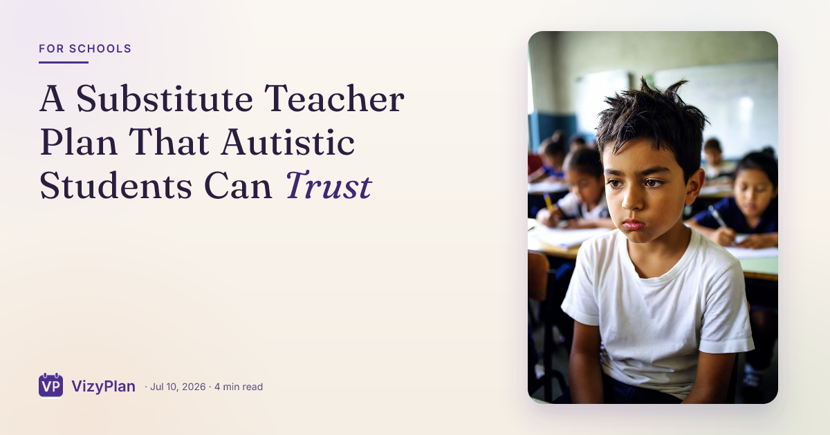 A Substitute Teacher Plan That Autistic Students Can Trust