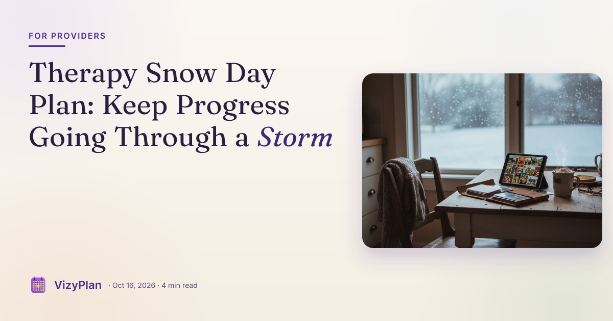 Therapy Snow Day Plan: Keep Progress Going Through a Storm
