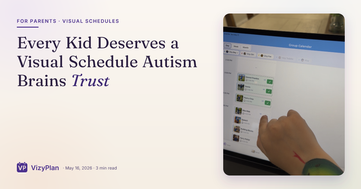 Every Kid Deserves a Visual Schedule Autism Brains Trust